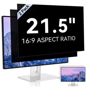 2 Pack Computer Privacy Screen 21.5 for 16:9 Widescreen Anti Glare Blue Light